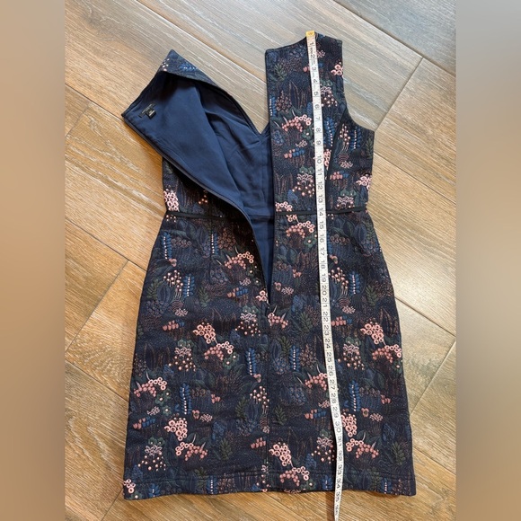 Ann Taylor floral jacquard sheath dress size 4 petite - Picture 7 of 9